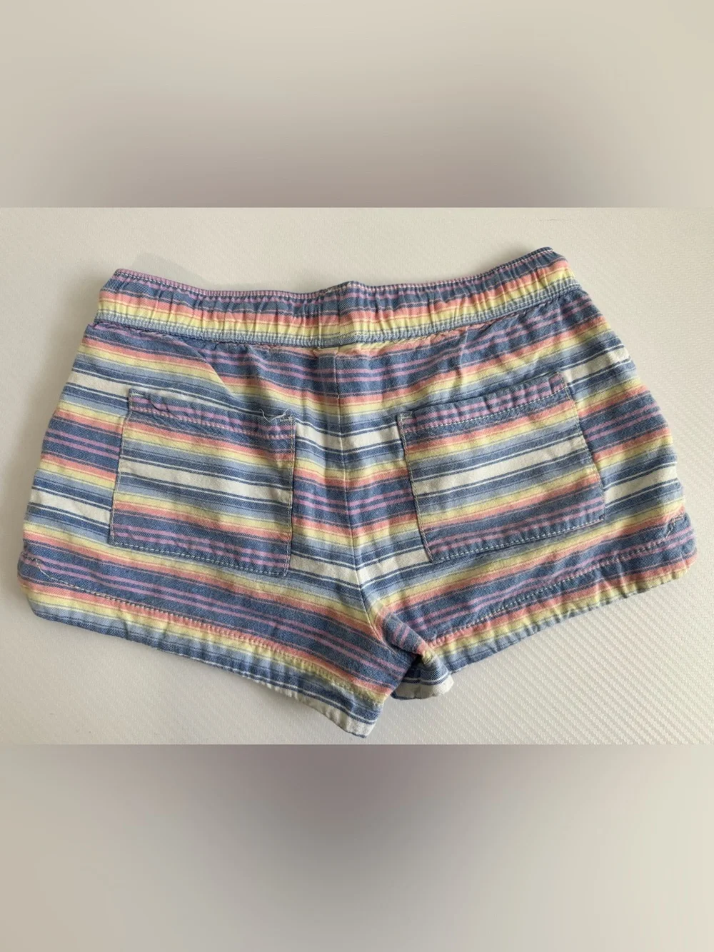 OshKosh B'gosh Pastel Striped Cotton Sleep Shorts - Blue, Pink, Yellow